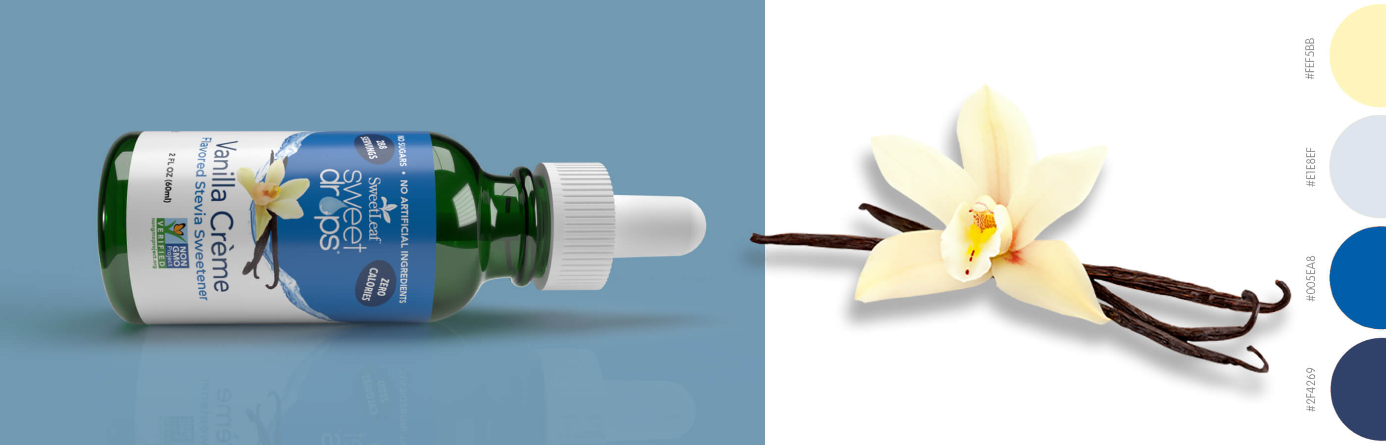 sweet drops vanilla creme package design image