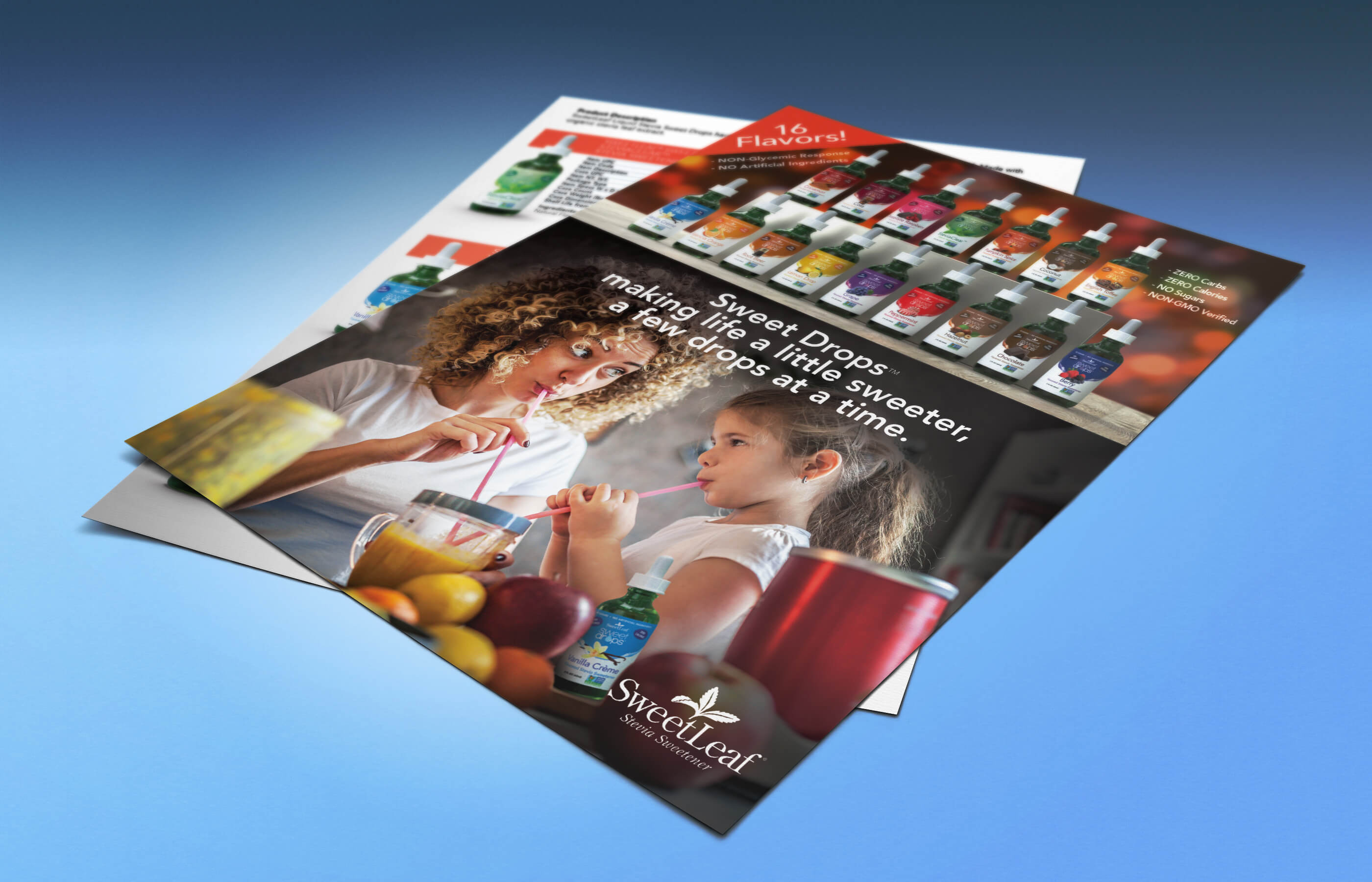 sweet drops sell sheet design image